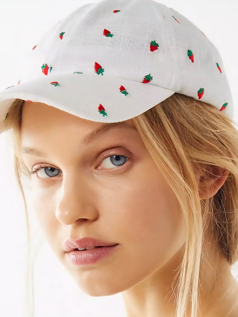 UO Strawberry Embroidered Baseball Hat - SOLD OUT - Cottagecore Aesthetic Y2k